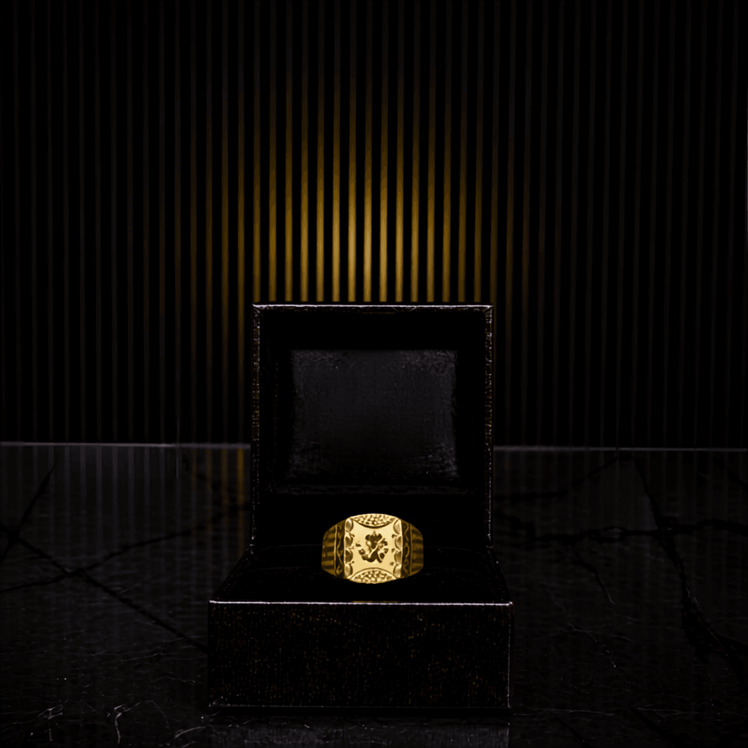 Lord Ganesha 22K Gold Signet Ring